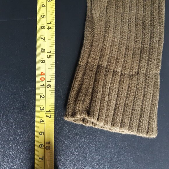 H&M L.O.G.G. SZ L Olive Green Cotton Mock Neck 1/4 Zip Men's Sweater - Picture 14 of 14